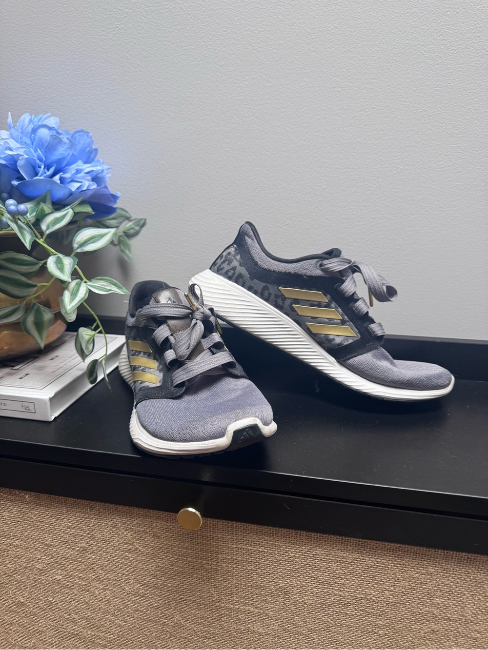 adidas Black & Gold Athletic Sneakers